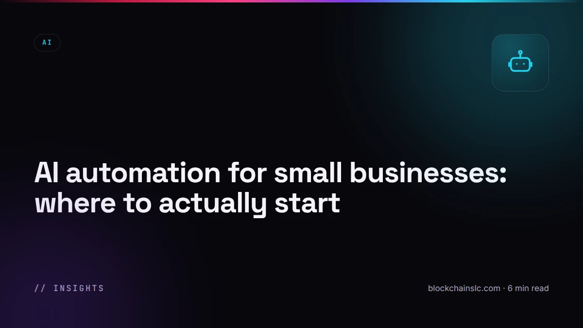 AI automation for small businesses: where to actually start